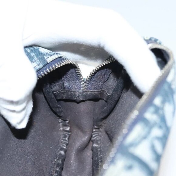 Christian Dior Trotter Canvas Pouch PVC Navy Silver Auth bs28793 - Picture 12 of 16